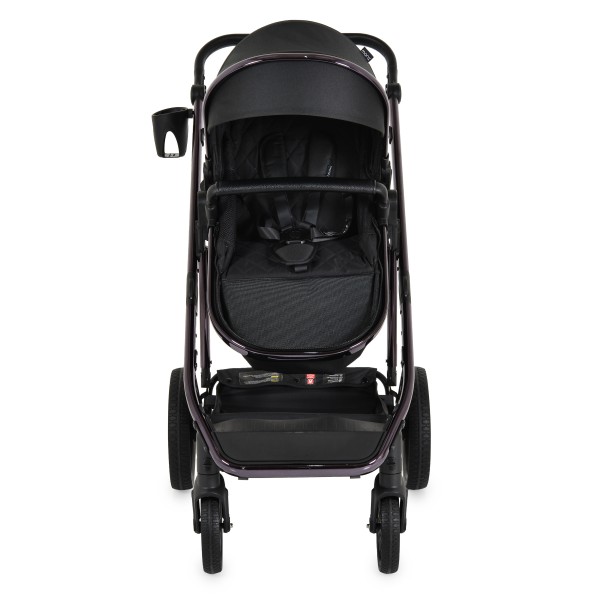 Cărucior Combinat Moni All Road 2 în 1 Black cu Scaun Auto i-Size Inclus, Cadru Aluminiu, Scaun Reversibil, 0-4 Ani