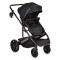 Cărucior Combinat Moni All Road 2 în 1 Black cu Scaun Auto i-Size Inclus, Cadru Aluminiu, Scaun Reversibil, 0-4 Ani