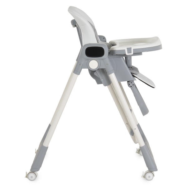 Scaun Înalt cu Balansoar Moni Fuji 2 în 1Grey, Ecran Tactil LED, Telecomandă, 0+ Luni - 3 Ani
