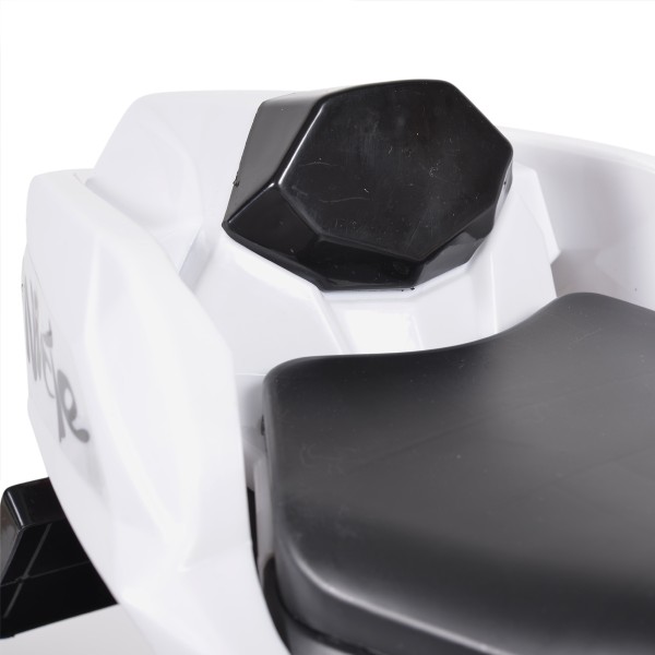 Motocicletă Electrică pentru Copii Moni Ninja Duo White 12V 7Ah, 3-8 Ani, Lumini LED, MP3, Reglare Viteză din Mâner