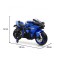 Motocicletă Electrică pentru Copii Moni Ninja Duo Blue 12V 7Ah, 3-8 Ani, Lumini LED, MP3, Reglare Viteză din Mâner
