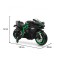 Motocicletă Electrică pentru Copii Moni Ninja Duo Black 12V 7Ah, 3-8 Ani, Lumini LED, MP3, Reglare Viteză din Mâner
