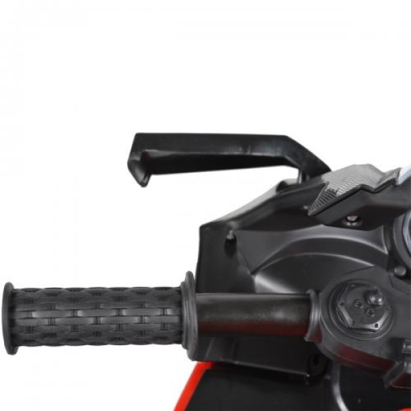Motocicletă Electrică pentru Copii Moni Ninja Red 12V 7Ah, 3-8 Ani, Lumini LED, MP3, Viteză 7 km/h, Roți Luminoase