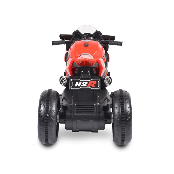 Motocicletă Electrică pentru Copii Moni Ninja Red 12V 7Ah, 3-8 Ani, Lumini LED, MP3, Viteză 7 km/h, Roți Luminoase