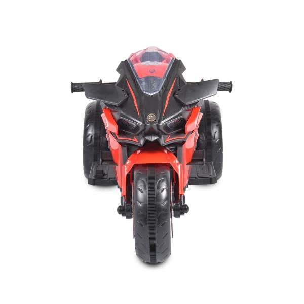 Motocicletă Electrică pentru Copii Moni Ninja Red 12V 7Ah, 3-8 Ani, Lumini LED, MP3, Viteză 7 km/h, Roți Luminoase