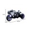 Motocicletă Electrică pentru Copii Moni Ninja White 12V 7Ah, 3-8 Ani, Lumini LED, MP3, Viteză 7 km/h, Roți Luminoase