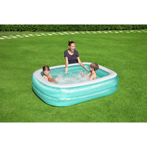 Piscină Gonflabilă Dreptunghiulară Bestway 201x150x51 cm, 450 L, PVC Rezistent, pentru Copii 6+
