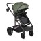 Cărucior Combinat Moni All Road 2 în 1 Dark Green cu Scaun Auto i-Size Inclus, Cadru Aluminiu, Scaun Reversibil, 0-4 Ani