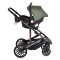 Cărucior Combinat Moni All Road 2 în 1 Dark Green cu Scaun Auto i-Size Inclus, Cadru Aluminiu, Scaun Reversibil, 0-4 Ani