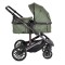 Cărucior Combinat Moni All Road 2 în 1 Dark Green cu Scaun Auto i-Size Inclus, Cadru Aluminiu, Scaun Reversibil, 0-4 Ani