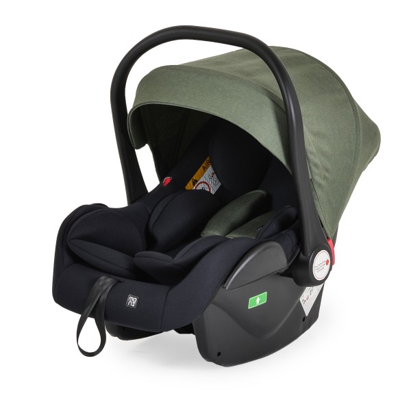 Cărucior Combinat Moni All Road 2 în 1 Dark Green cu Scaun Auto i-Size Inclus, Cadru Aluminiu, Scaun Reversibil, 0-4 Ani