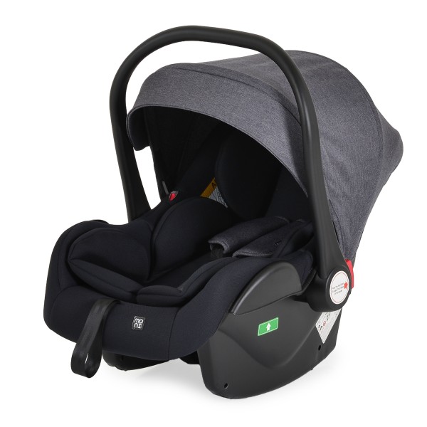 Cărucior Combinat Moni All Road 2 în 1 Grey cu Scaun Auto i-Size Inclus, Cadru Aluminiu, Scaun Reversibil, 0-4 Ani