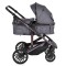 Cărucior Combinat Moni All Road 2 în 1 Grey cu Scaun Auto i-Size Inclus, Cadru Aluminiu, Scaun Reversibil, 0-4 Ani