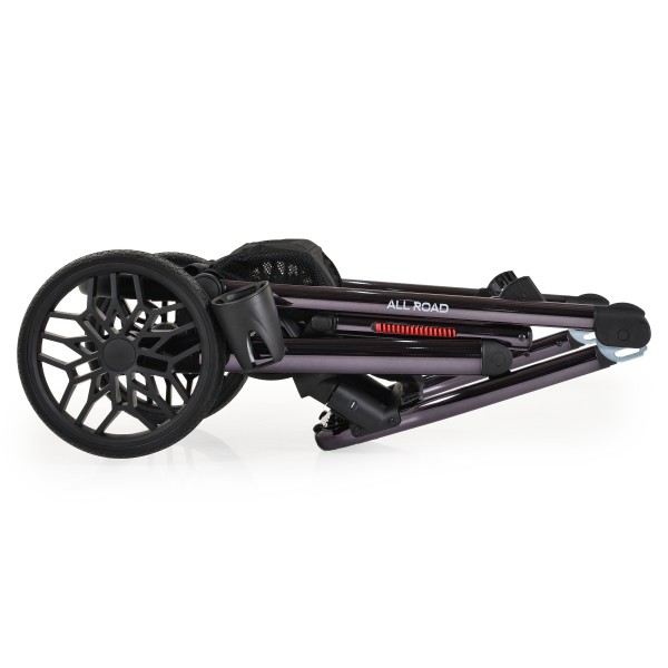 Cărucior Combinat Moni All Road 2 în 1 Grey cu Scaun Auto i-Size Inclus, Cadru Aluminiu, Scaun Reversibil, 0-4 Ani