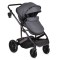 Cărucior Combinat Moni All Road 2 în 1 Grey cu Scaun Auto i-Size Inclus, Cadru Aluminiu, Scaun Reversibil, 0-4 Ani