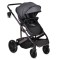 Cărucior Combinat Moni All Road 2 în 1 Grey cu Scaun Auto i-Size Inclus, Cadru Aluminiu, Scaun Reversibil, 0-4 Ani