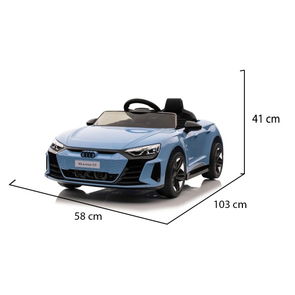 Mașină Electrică Audi RS e-tron Blue 12V 7Ah pentru Copii 3-8 Ani, Telecomandă 2.4GHz, Bluetooth