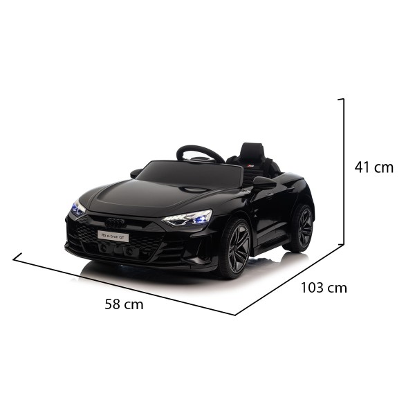 Mașină Electrică Audi RS e-tron Black 12V 7Ah pentru Copii 3-8 Ani, Telecomandă 2.4GHz, Bluetooth