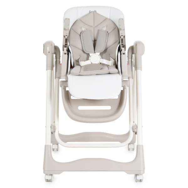 Scaun Înalt cu Balansoar Moni Fuji 2 în 1Beige, Ecran Tactil LED, Telecomandă, 0+ Luni - 3 Ani