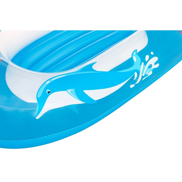 Barca Gonflabila pentru copii, Bestway Albastru, Dimensiune 102 x 69 cm, Varsta recomandata 3 ani