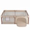 Țarc de Joacă pentru Copii Moni GameZone Basic 150x200 cm, 0-3 Ani, cu Intrare cu Fermoar, Ventuze și Inele de Ridicare,Beige