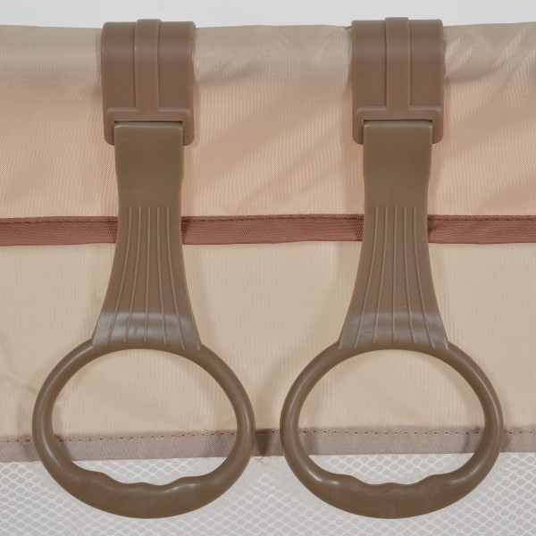 Țarc de Joacă pentru Copii Moni GameZone Basic 150x200 cm, 0-3 Ani, cu Intrare cu Fermoar, Ventuze și Inele de Ridicare,Beige