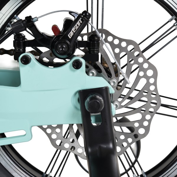 Bicicleta copii Byox GTR Mint 14 inch, 3-5 ani, cadru magneziu, frane disc, roti ajutatoare, far LED