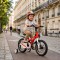 Bicicleta copii Byox GTR Beige 14 inch, 3-5 ani, cadru magneziu, frane disc, roti ajutatoare, far LED
