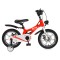 Bicicleta copii Byox GTR Red 14 inch, 3-5 ani, cadru magneziu, frane disc, roti ajutatoare, far LED