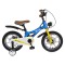 Bicicleta copii Byox GTR Blue 14 inch, 3-5 ani, cadru magneziu, frane disc, roti ajutatoare, far LED