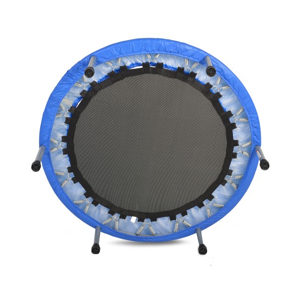 Trambulină Fitness Byox Blue 101 cm (40 inch), Max. 100 kg, 34 Arcuri, pentru Copii și Adulți