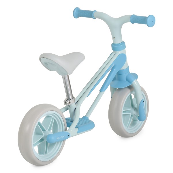 Bicicletă echilibru Byox Ranger Mini Blue, roți EVA 8 inch, cadru oțel, șa reglabilă 28–36 cm, 18 luni+