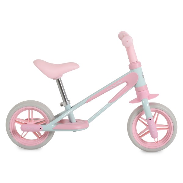 Bicicletă echilibru Byox Ranger Mini Pink, roți EVA 8 inch, cadru oțel, șa reglabilă 28–36 cm, 18 luni+