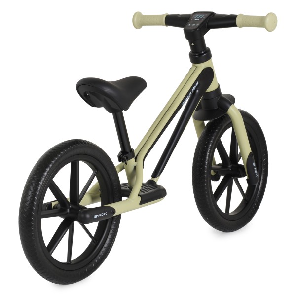 Bicicletă echilibru Byox Ranger Maxi Green, roți EVA 12 inch, șa reglabilă 32–41 cm, până la 30 kg