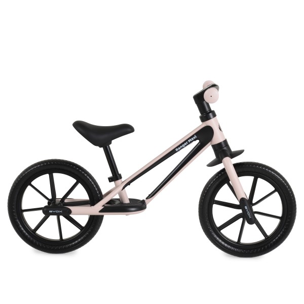 Bicicletă echilibru Byox Ranger Maxi Pink, roți EVA 12 inch, șa reglabilă 32–41 cm, până la 30 kg