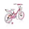 Bicicletă Copii Byox Lovely Pink 18 Inch, 5-7 Ani, Cadru Oțel, Frâne Mână Față/Spate, Roți Ajutătoare