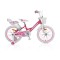 Bicicletă Copii Byox Lovely Pink 18 Inch, 5-7 Ani, Cadru Oțel, Frâne Mână Față/Spate, Roți Ajutătoare