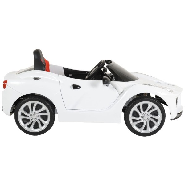 Masina Electrica Copii Moni Liberty white 12V 7Ah, 3 Viteze 3-8 km/h, Telecomanda 2.4GHz, Bluetooth, LED, Roti EVA