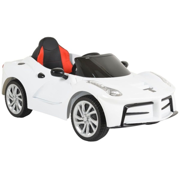 Masina Electrica Copii Moni Liberty white 12V 7Ah, 3 Viteze 3-8 km/h, Telecomanda 2.4GHz, Bluetooth, LED, Roti EVA