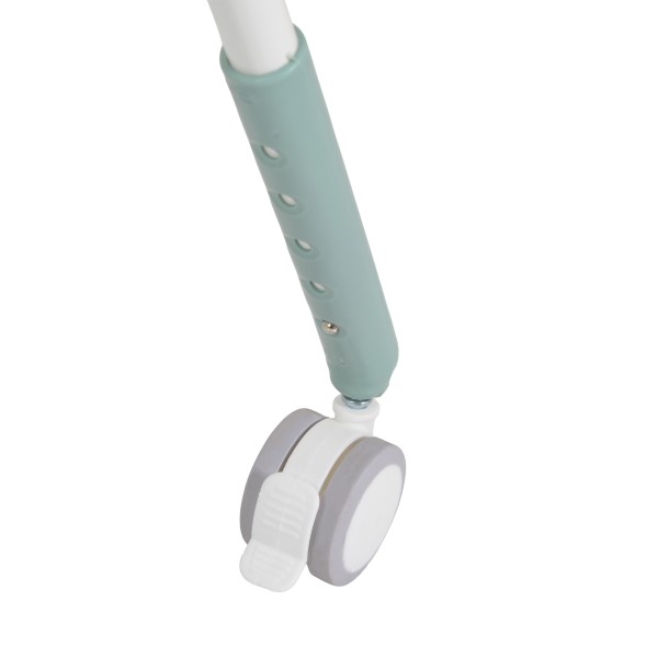 Masa de Infasat Multifunctionala Moni Kaskada Mint, Pliabila, Reglabila pe Inaltime, cu Roti si Organizator, 0-15 kg
