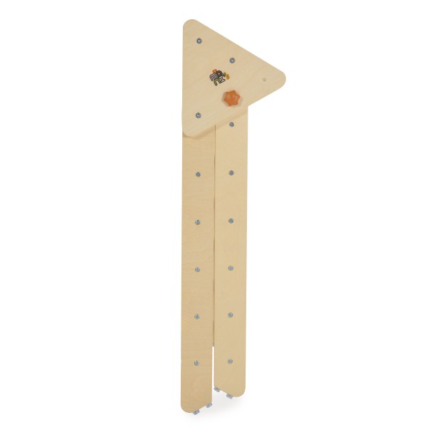 Triunghi Pikler 3 în 1 Moni Toys din Lemn de Fag, Arc Cățărat și Rampă Tobogan, 3 Ani+
