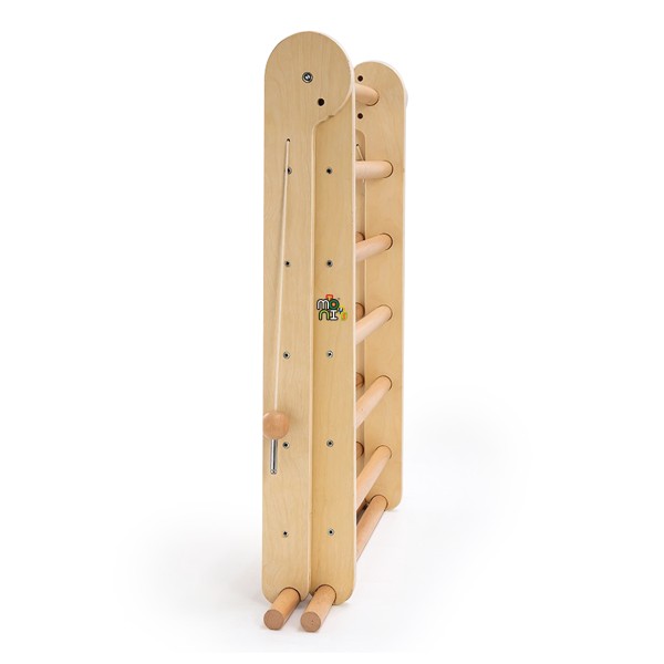 Triunghi Multifuncțional Pikler 3 în 1 Moni Toys, Reglabil, Lemn Masiv, 18 Luni+
