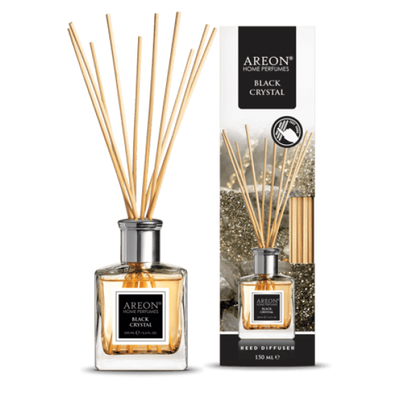 Set 2 Bucati Parfum Camera Areon Home Perfume 150 ml, Vanilla Black si Black Crystal, cu Betisoare