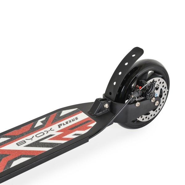 Trotineta Pliabila Byox Plexus Black, Ghidon Reglabil 90-104 cm, Suspensii Fata/Spate, Frana Disc, 10+ ani, 100 kg