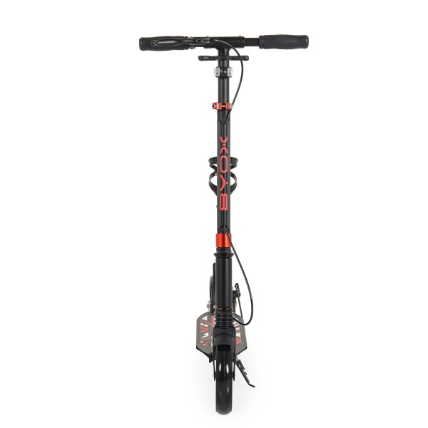 Trotineta Pliabila Byox Plexus Black, Ghidon Reglabil 90-104 cm, Suspensii Fata/Spate, Frana Disc, 10+ ani, 100 kg