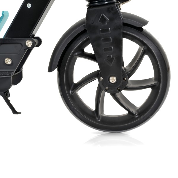 Trotineta Pliabila Byox Plexus Blue, Ghidon Reglabil 90-104 cm, Suspensii Fata/Spate, Frana Disc, 10+ ani, 100 kg