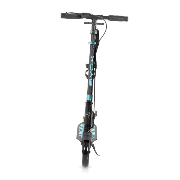 Trotineta Pliabila Byox Plexus Blue, Ghidon Reglabil 90-104 cm, Suspensii Fata/Spate, Frana Disc, 10+ ani, 100 kg