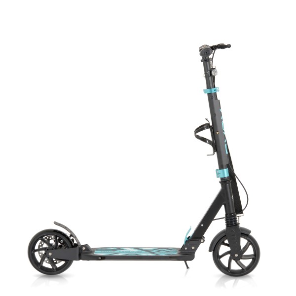 Trotineta Pliabila Byox Plexus Blue, Ghidon Reglabil 90-104 cm, Suspensii Fata/Spate, Frana Disc, 10+ ani, 100 kg