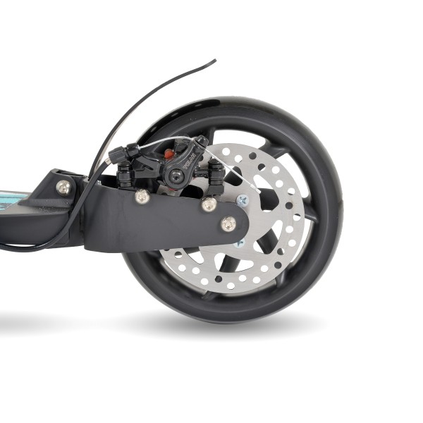 Trotineta Pliabila Byox Plexus Blue, Ghidon Reglabil 90-104 cm, Suspensii Fata/Spate, Frana Disc, 10+ ani, 100 kg