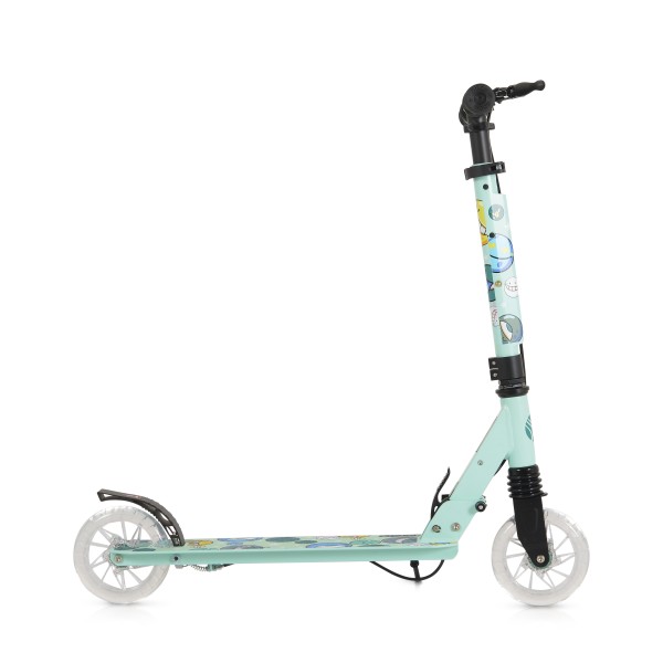 Trotineta Pliabila Byox Snazzy Green, Suspensie Fata, Frana Mana si Picior, Ghidon Reglabil 75-89 cm, 8+ ani, Max 100 kg